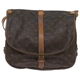 Louis Vuitton-Louis Vuitton Monograma Saumur 35 Bolsa de ombro M42254 Autenticação de LV 66289-Monograma