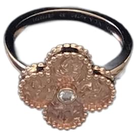 Van Cleef & Arpels-Vintage Alhambra Diamant Ring-Pink