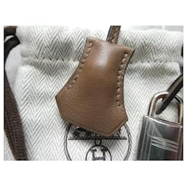 Hermès-bell, pull tab, and new Hermès lock for Hermès bag, box and dustbag-Light brown