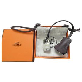 Hermès campanella, cerniera e lucchetto Hermes nuovi per borsa Hermes, scatola e dustbag Marrone