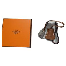 Hermès-campanella, cerniera e lucchetto Hermes nuovi per borsa Hermes, scatola e dustbag-Marrone