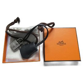 bell, zipper pull, and new Hermès lock for Hermès bag, box and dustbag Black