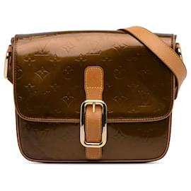 Louis Vuitton-Brown Louis Vuitton Monogram Vernis Christie GM Crossbody Bag-Brown