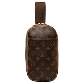 Louis Vuitton-Brown Louis Vuitton Monogram Pochette Gange Crossbody Bag-Brown