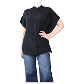 Diane Von Furstenberg-Black oversized silk shirt - size XS-Black