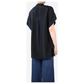 Diane Von Furstenberg-Black oversized silk shirt - size XS-Black