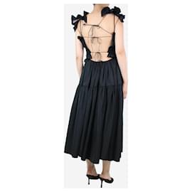 Autre Marque-Cecilie Bahnsen Black open-back tiered midi dress - size UK 10-Black