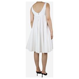 Dolce & Gabbana-Weißes ärmelloses Baumwollkleid - Größe UK 6-Weiß