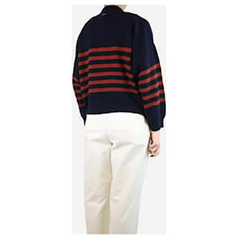 Autre Marque-Navy striped pocket cardigan - size M/l-Blue