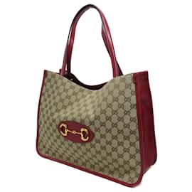 Gucci-Gucci Brown GG Canvas Horsebit 1955 Tote-Brown,Other