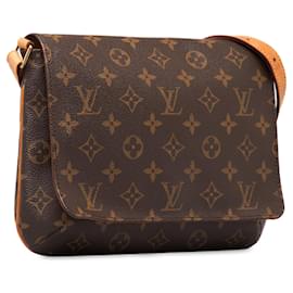 Louis Vuitton-Louis Vuitton Brown Monogramm Musette Tango Short Strap-Braun