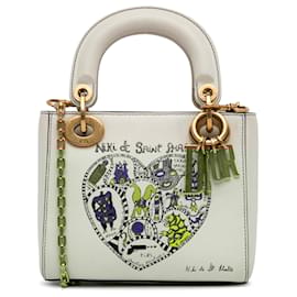 Dior-Dior White Niki de Saint Phalle Mini Calfskin Lady Dior-White