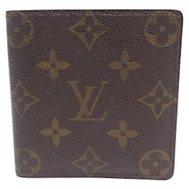 Louis Vuitton-VINTAGE LOUIS VUITTON WALLET MONOGRAM CANVAS CARD HOLDER CARDS WALLET-Brown