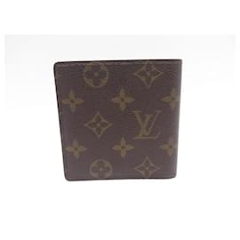 Louis Vuitton-VINTAGE PORTEFEUILLE LOUIS VUITTON TOILE MONOGRAM PORTE CARTES CARDS WALLET-Marron