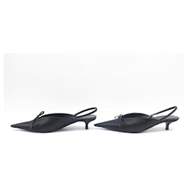 Balenciaga-BALENCIAGA HEEL PUMPS SLINGBACK KNIFE MULES 548173 36 Shoes-Black