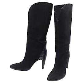 Givenchy-GIVENCHY SHOW SHOES 95 BE700GE04F BOOTS 38 BLACK SUEDE BOX BOOTS-Black