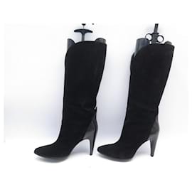 Givenchy-CHAUSSURES GIVENCHY SHOW 95 BE700GE04F BOTTES 38 EN DAIM NOIR BOITE BOOTS-Noir