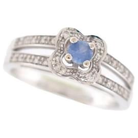 Mauboussin-MAUBOUSSIN SOLITAIRE LOVE BLUE RI RING1138WGSADI 50 In gold 18K SAPPHIRE RING-Silvery