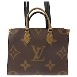 Louis Vuitton-NEW LOUIS VUITTON ONTHEGO MM CANVAS MONOGRAM PURSE HANDBAG-Brown