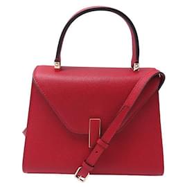 Valextra-NEW VALEXTRA ISIDE WBES HANDBAG0036028loc99RR RED LEATHER HAND BAG-Red