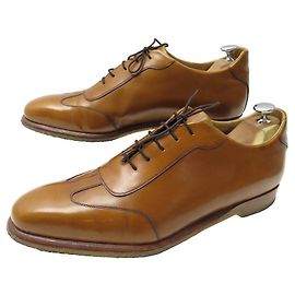 Aubercy Haselnuss-Sneaker-Schuhe 9.5 43.5 SNEAKERS AUS KAMELLEDER Kamel