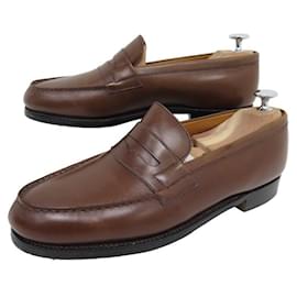 JM Weston-NEW JM WESTON SHOES 180 Church´s Loafers 6D 40 BROWN LEATHER + LOAFERS BOX-Brown