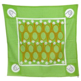 Hermès NUOVA SCIARPA HERMES 2008 NUMERO SPECIALE 75SCIARPA DA TENNIS LAOCTS ANNIVERSARIO Verde