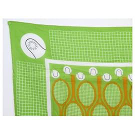 Hermès-NEUF FOULARD HERMES 2008 SPECIAL ISSUE 75TH ANNIVERSARY LAOCTS TENNIS SCARF-Vert
