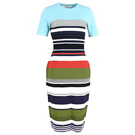Diane Von Furstenberg-Diane Von Furstenberg Striped Midi Dress in Multicolor Viscose-Other,Python print