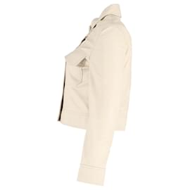 Joseph-Joseph Buttoned Jacket in Beige Leather-Brown,Beige