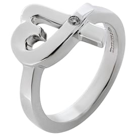 Tiffany & Co-TIFFANY & CO. Paloma Picasso Loving Heart Ring em prata de lei 02 ctw-Prata,Metálico