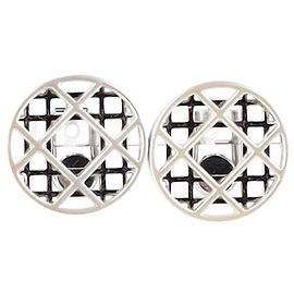 Boucles d'oreilles clips Christian Dior en argent sterling Argenté Métallisé
