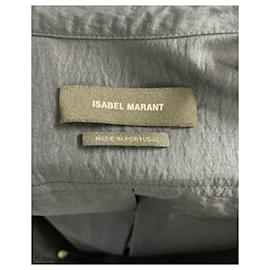 Isabel Marant-Vestido midi de manga comprida Isabel Marant em algodão azul marinho-Azul marinho