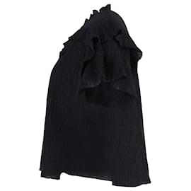 Isabel Marant-Isabel Marant Ruffled Top in Black Silk-Black