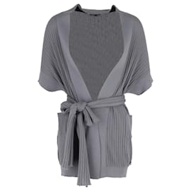 Loro Piana-Loro Piana Belted Cardigan in Grey Cashmere-Brown