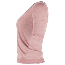 Missoni-Missoni Short Sleeve Top in Pink Viscose-Pink