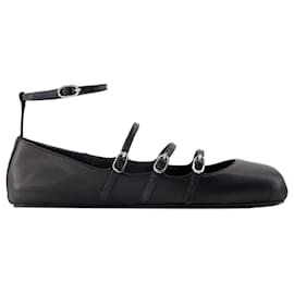 Alexander Mcqueen-Bailarinas Cage - Alexander McQueen - Piel - Negro-Negro