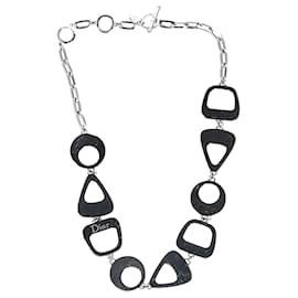 Dior-Dior geometrische Charm-Halskette aus Sterlingsilber-Silber,Metallisch