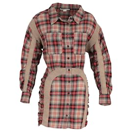 Stella Mc Cartney-Stella McCartney Wren Check Minikleid aus roter Wolle-Andere,Python drucken