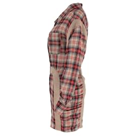 Stella Mc Cartney-Stella McCartney Wren Check Minikleid aus roter Wolle-Andere,Python drucken