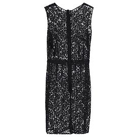 Ärmelloses Spitzenkleid von Dolce & Gabbana aus schwarzem Polyester Schwarz