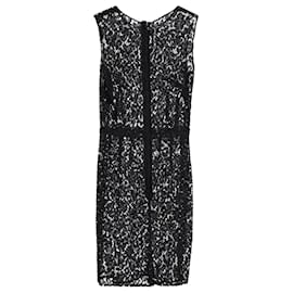 Dolce & Gabbana-Dolce & Gabbana Sleeveless Lace Dress in Black Polyester-Black