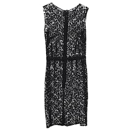 Dolce & Gabbana-Dolce & Gabbana Sleeveless Lace Dress in Black Polyester-Black
