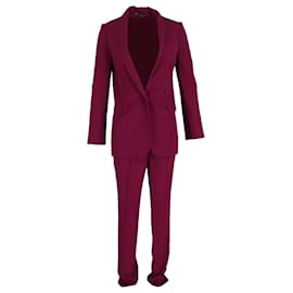 Gucci-Chaqueta y pantalón de traje Gucci en algodón morado-Púrpura