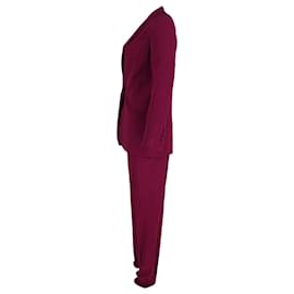 Gucci-Chaqueta y pantalón de traje Gucci en algodón morado-Púrpura