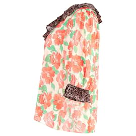 Autre Marque-Rixo Summer Blouse in Floral Print Cotton-Other,Python print