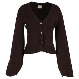 Khaite Scarlet Cardigan aus braunem Kaschmir Braun