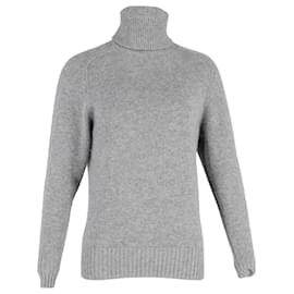 Chloé-Chloe Roll-Neck Sweater in Grey Cashmere-Grey
