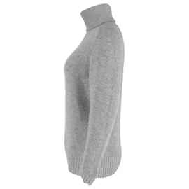 Chloé-Suéter Chloe Roll-Neck em Caxemira Cinza-Cinza