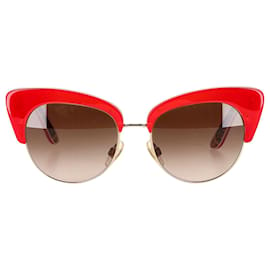 Dolce & Gabbana-Dolce & Gabbana DG4277 Sicilian Cat Eye Sunglasses in Red Acetate-Red